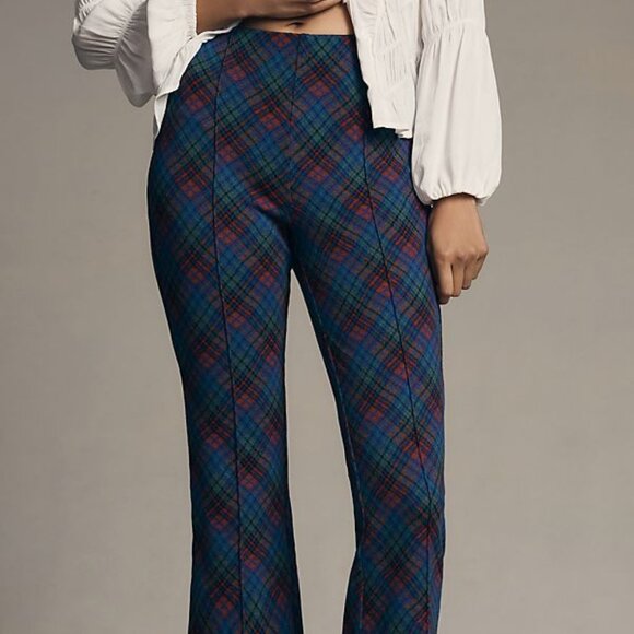Anthropologie The Margot Kick-Flare Cropped Pants by Maeve: Plaid Edition - Picture 4 of 9
